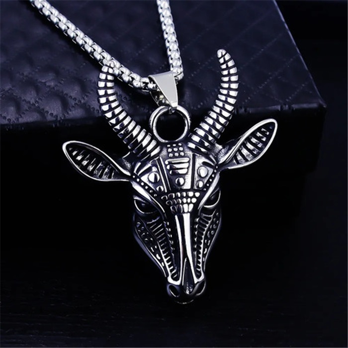 Fashion Accessories > Jewelry > Men Jewelry > Necklaces > Fashion Necklaces Men's Punk Necklace With Goat's Head