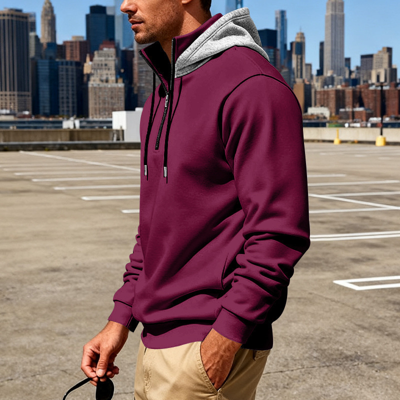 Clothes > Men's Clothing > Tops > Sweatshirts & Hoodies  Men’s Loose-Fit Hooded Sweatshirt with Long Sleeves