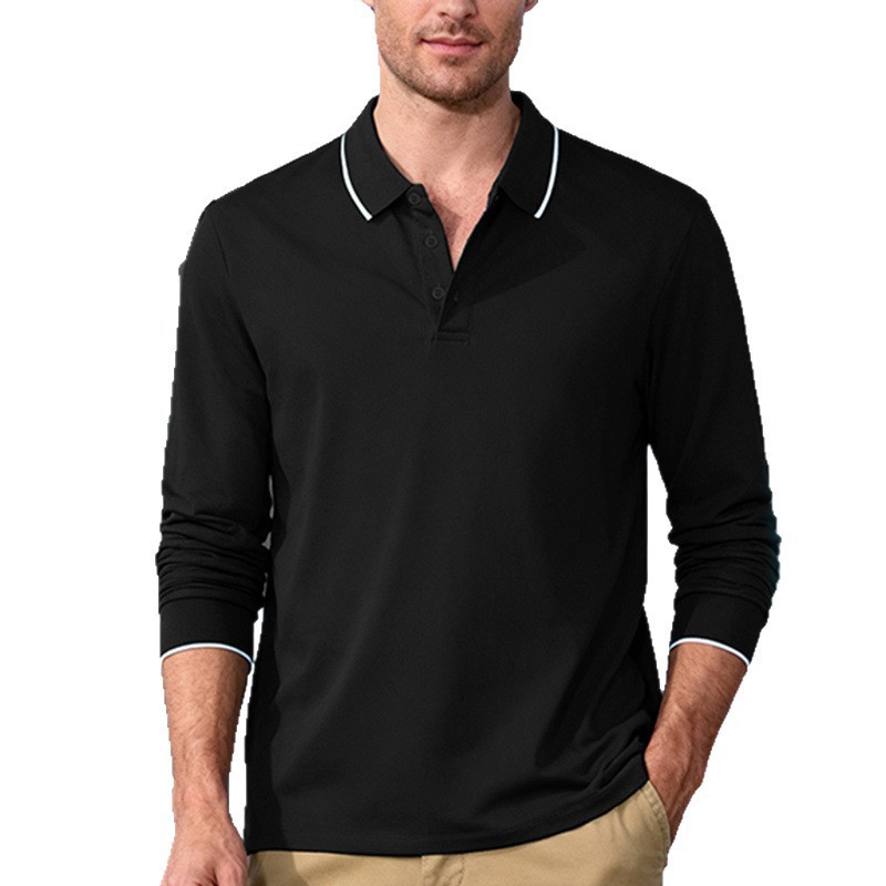 Clothes > Men's Clothing > Tops > Shirts  Men’s Loose-Fitting Casual Polo Shirt for Autumn – Quick-Drying
