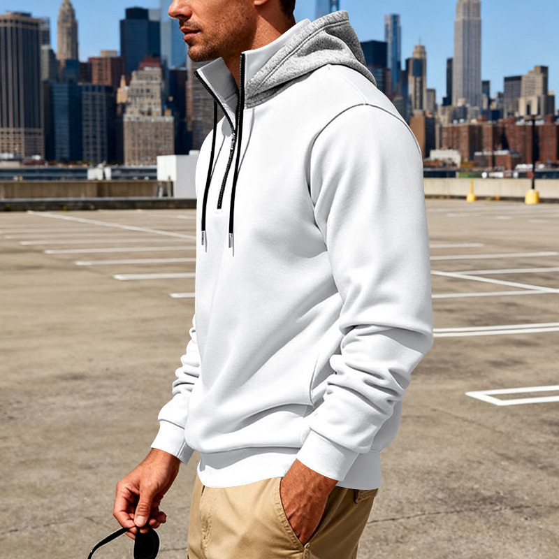 Clothes > Men's Clothing > Tops > Sweatshirts & Hoodies  Men’s Loose-Fit Hooded Sweatshirt with Long Sleeves