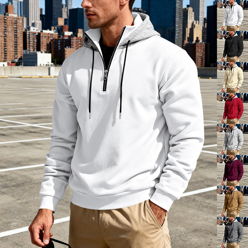 Clothes > Men's Clothing > Tops > Sweatshirts & Hoodies  Men’s Loose-Fit Hooded Sweatshirt with Long Sleeves
