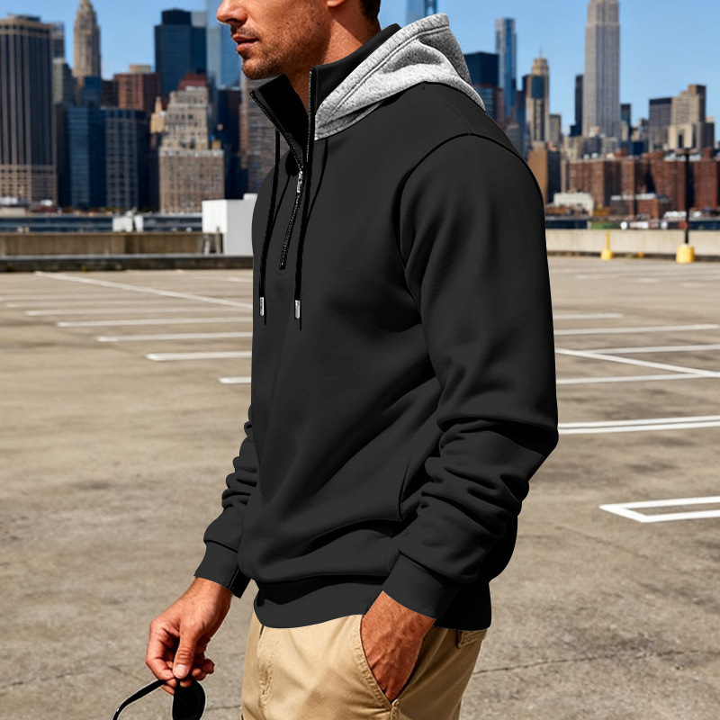 Clothes > Men's Clothing > Tops > Sweatshirts & Hoodies  Men’s Loose-Fit Hooded Sweatshirt with Long Sleeves