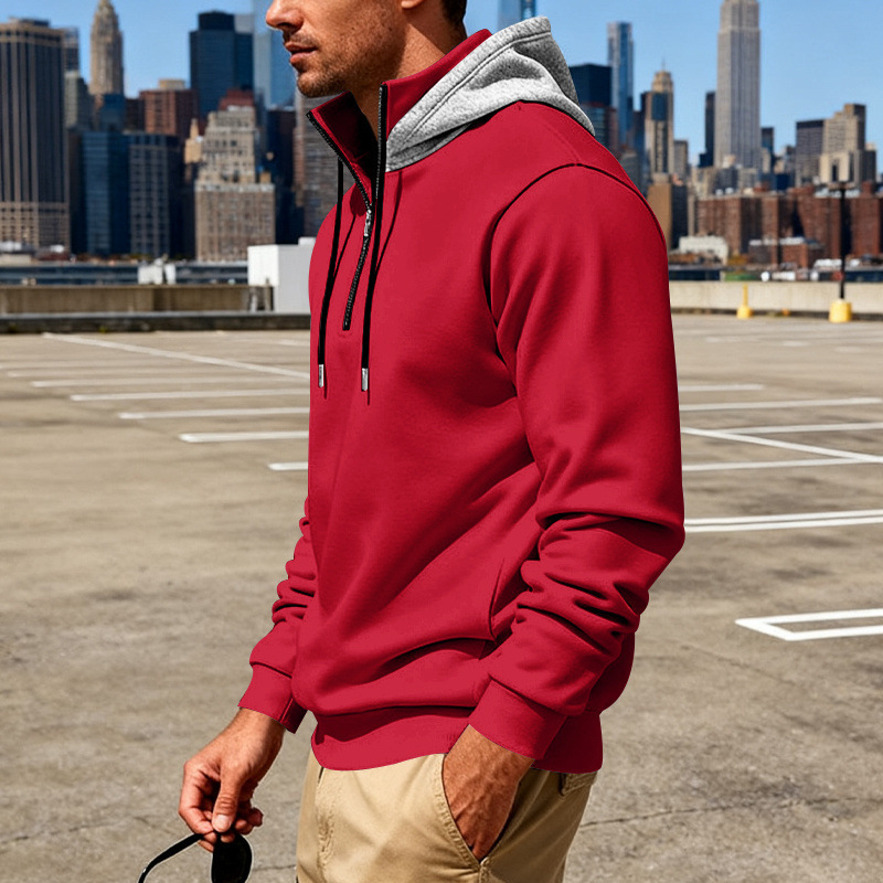 Clothes > Men's Clothing > Tops > Sweatshirts & Hoodies  Men’s Loose-Fit Hooded Sweatshirt with Long Sleeves