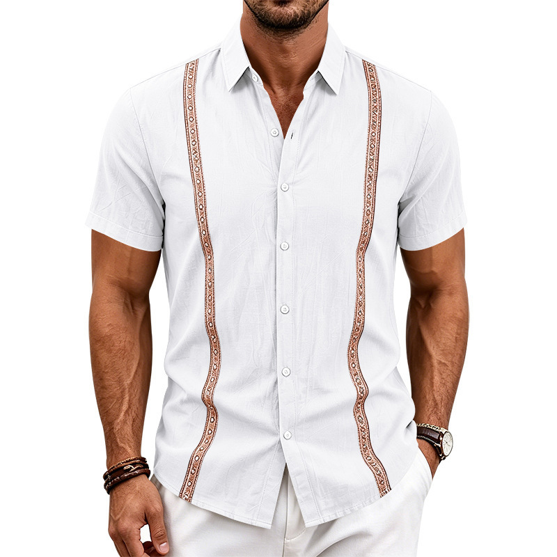 Clothes > Men's Clothing > Tops > T-Shirts Men’s Short-Sleeved Shirt with Collar, for Summer