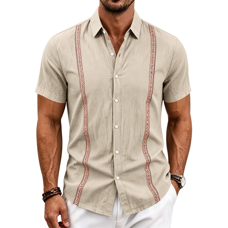 Clothes > Men's Clothing > Tops > T-Shirts Men’s Short-Sleeved Shirt with Collar, for Summer