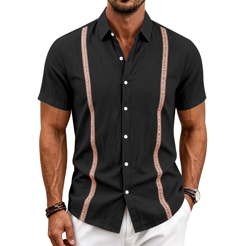 Clothes > Men's Clothing > Tops > T-Shirts Men’s Short-Sleeved Shirt with Collar, for Summer