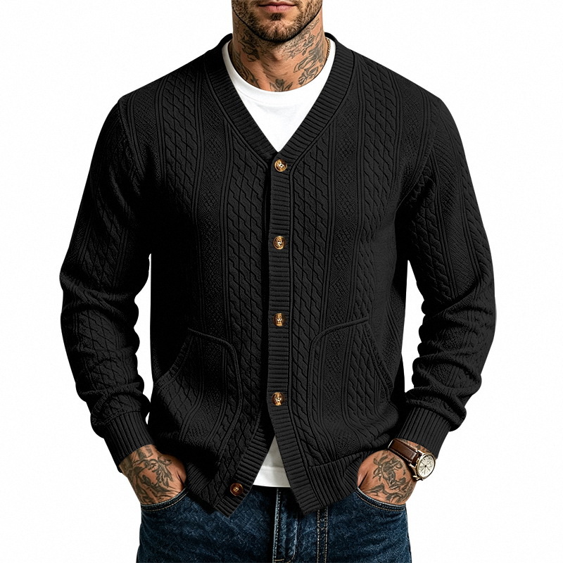 Clothes > Men's Clothing > Tops > Sweatshirts & Hoodies Men’s Autumn/Winter Loose-Fit Button-Up Sweatshirts, Retro Jumpers and Knitted Jackets