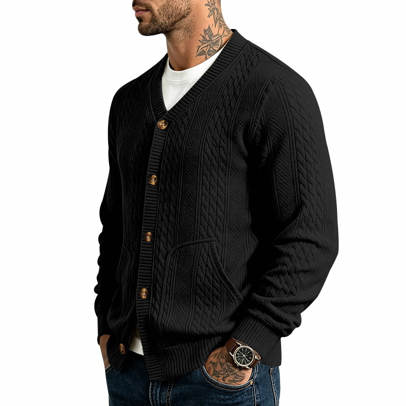 Clothes > Men's Clothing > Tops > Sweatshirts & Hoodies Men’s Autumn/Winter Loose-Fit Button-Up Sweatshirts, Retro Jumpers and Knitted Jackets