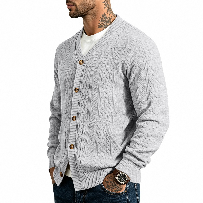 Clothes > Men's Clothing > Tops > Sweatshirts & Hoodies Men’s Autumn/Winter Loose-Fit Button-Up Sweatshirts, Retro Jumpers and Knitted Jackets