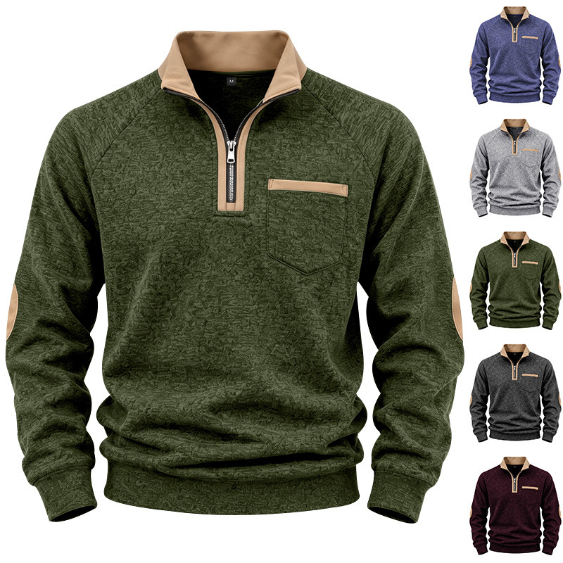 Clothes > Men's Clothing > Tops > Sweatshirts & Hoodies Men’s Autumn/Winter Casual All-Purpose Long-Sleeved Hoodie with Fleece Lining