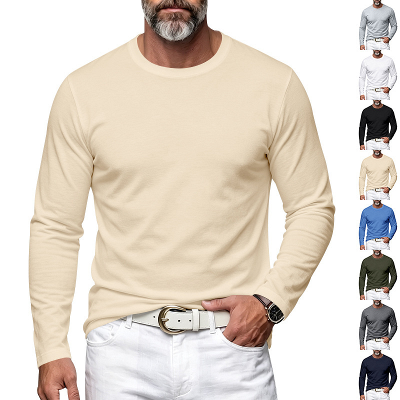 Clothes > Men's Clothing > Tops > Shirts Men’s Long-Sleeved Round-Neck Shirt, Style