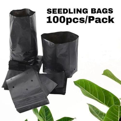 Eco-Friendly Biodegradable & Compostable Plastic Nursery Planting Seedling Bags- 100pcs