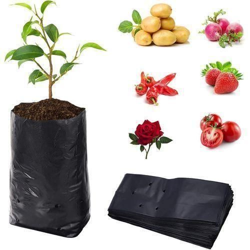 Eco-Friendly Biodegradable & Compostable Plastic Nursery Planting Seedling Bags- 100pcs