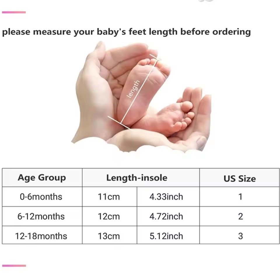 Baby Girls Indoor First Walker Shoes 0-18 Months Soft Cotton Sole Non-Slip Bowknot Embroidery Hook & Loop Booties