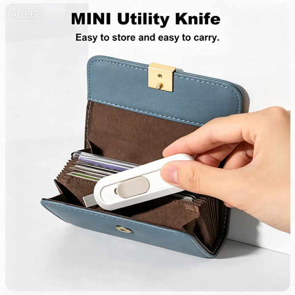 Portable Mini Paper Cutter High Quality Artwork Knife Automatic Rebound Box Opener Pocket Cutter For Office Tool School Supplies