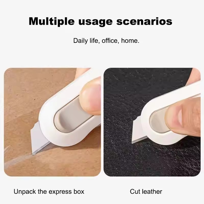 Portable Mini Paper Cutter High Quality Artwork Knife Automatic Rebound Box Opener Pocket Cutter For Office Tool School Supplies
