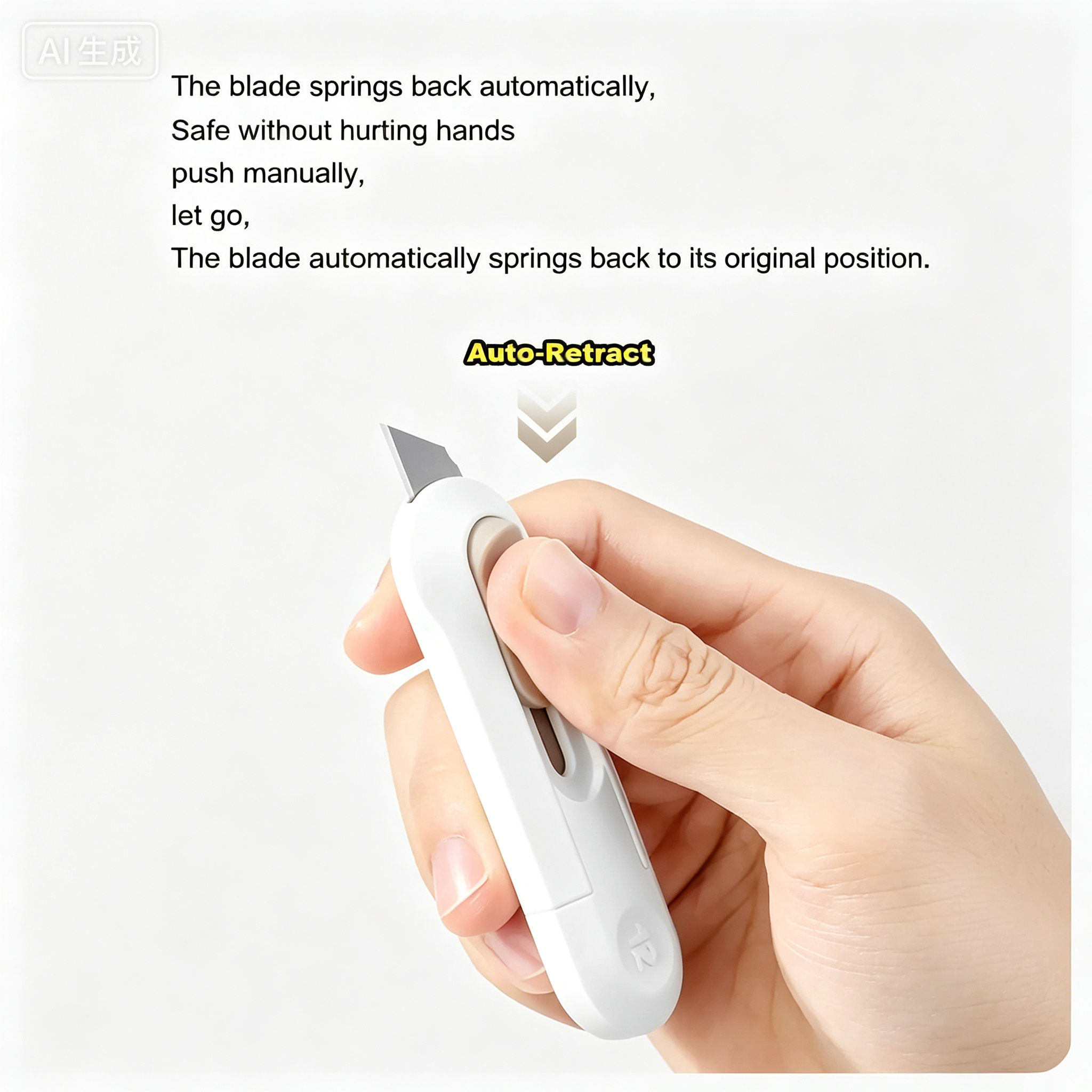 Portable Mini Paper Cutter High Quality Artwork Knife Automatic Rebound Box Opener Pocket Cutter For Office Tool School Supplies