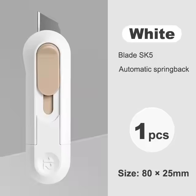 Portable Mini Paper Cutter High Quality Artwork Knife Automatic Rebound Box Opener Pocket Cutter For Office Tool School Supplies