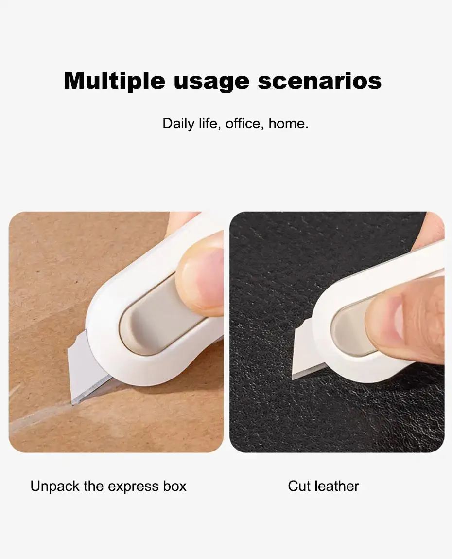 Portable Mini Paper Cutter High Quality Artwork Knife Automatic Rebound Box Opener Pocket Cutter For Office Tool School Supplies