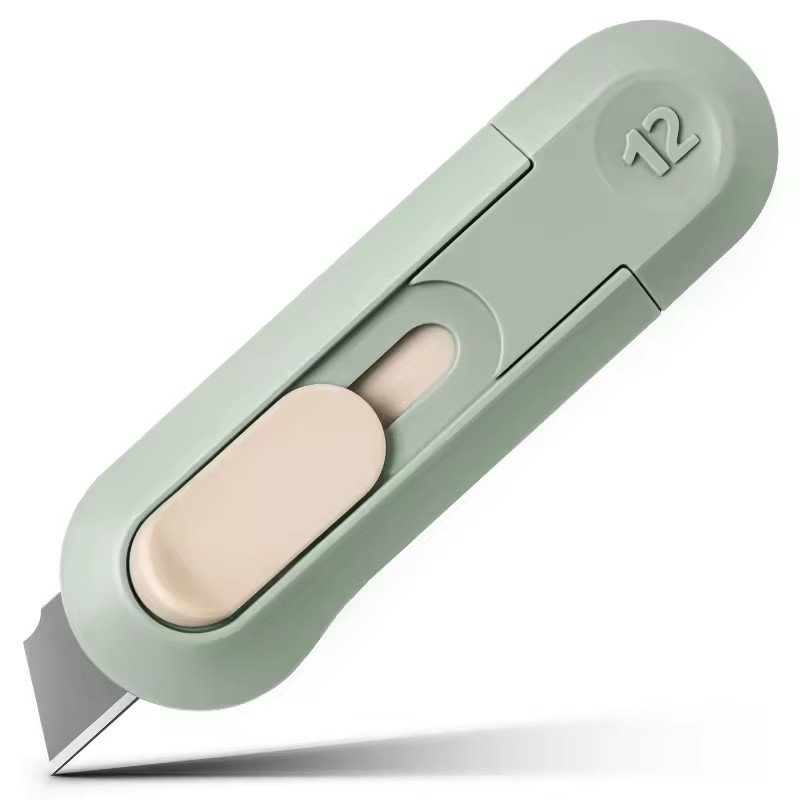Portable Mini Paper Cutter High Quality Artwork Knife Automatic Rebound Box Opener Pocket Cutter For Office Tool School Supplies