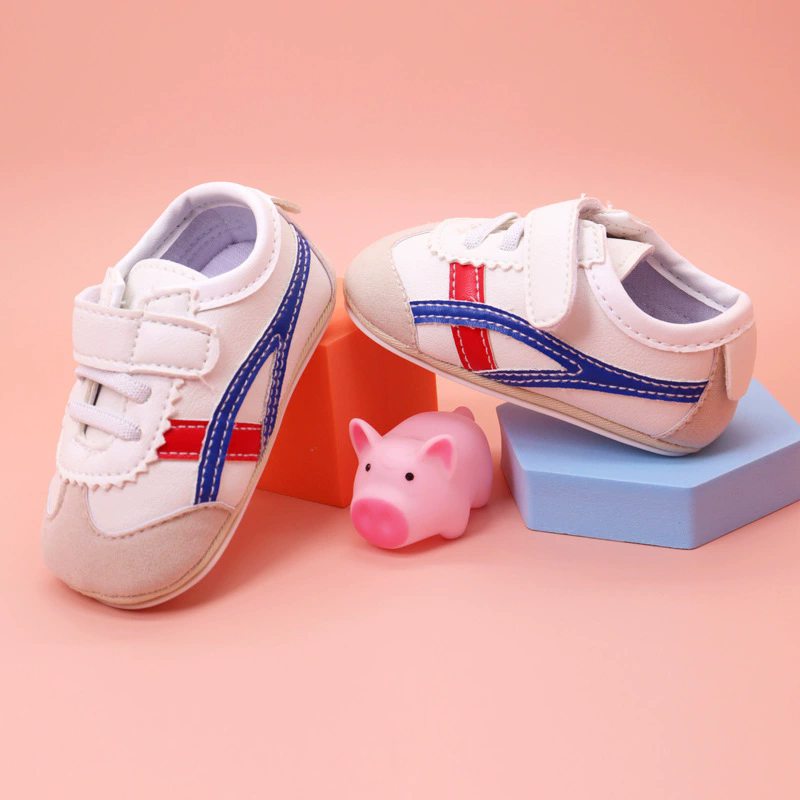 Spring and Autumn New Color blocked Soft soled Baby Shoes Soft soled 0-1 Year Old Walking Shoes