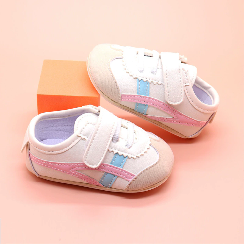 Spring and Autumn New Color blocked Soft soled Baby Shoes Soft soled 0-1 Year Old Walking Shoes