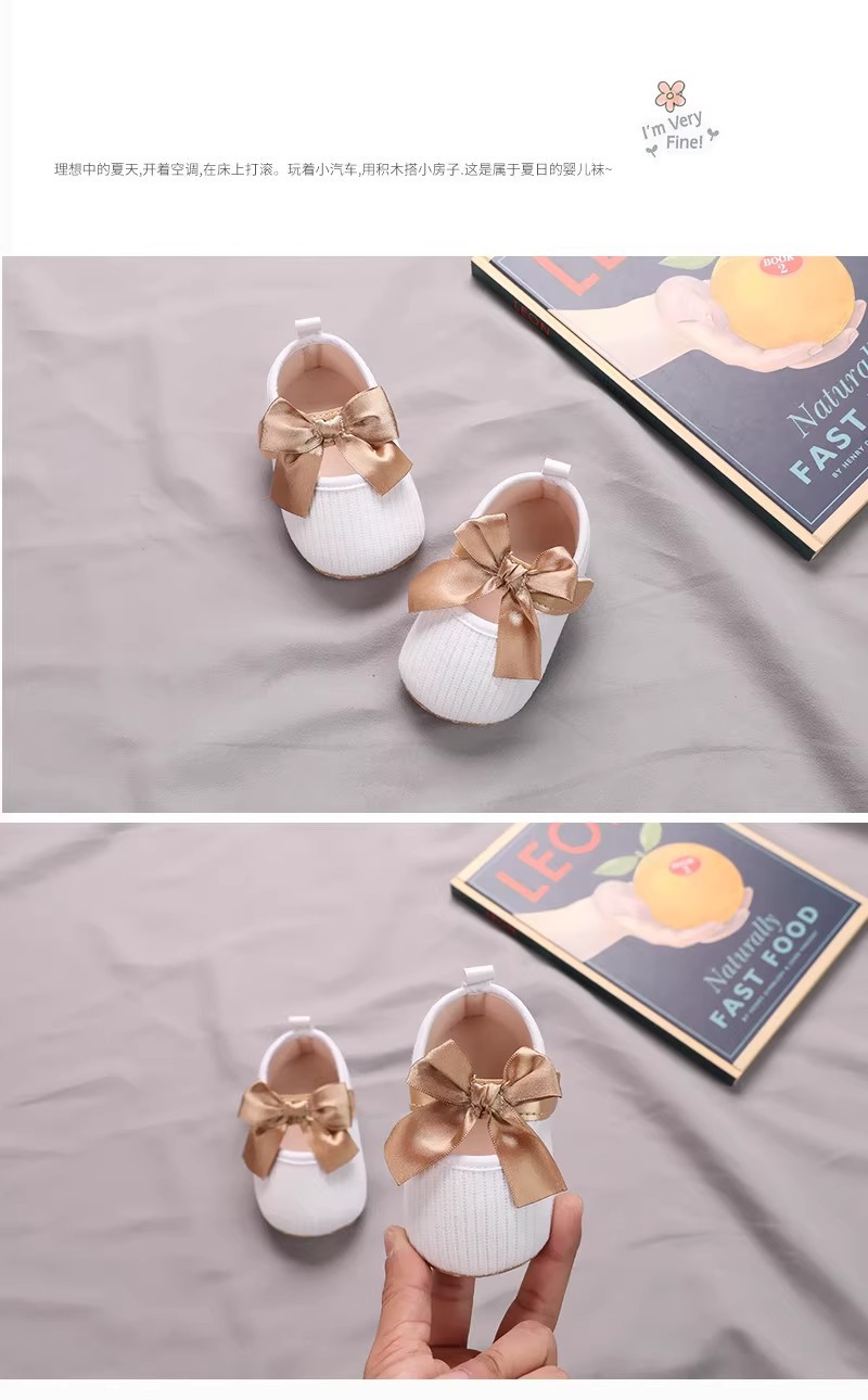 Baby girl princess shoes 0-18 months baby walking shoes breathable soft sole butterfly sweet style