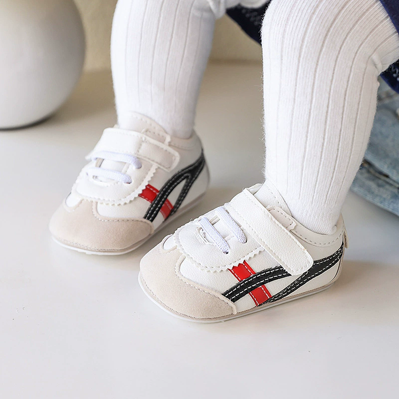 Spring and Autumn New Color blocked Soft soled Baby Shoes Soft soled 0-1 Year Old Walking Shoes
