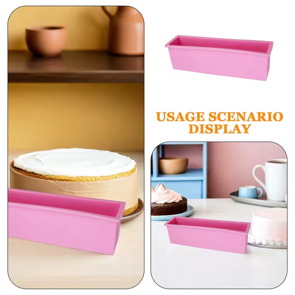 1pc Silicone Soap Mold Rectangular Bread Toast Bread Mold Handmade Soap Tools Silicone Cake Mold Baking Accessories