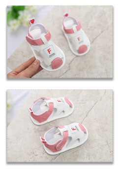 Summer 0-1 year old sandals for boys and girls, baby shoes, soft soled sandals, breathable for newborns