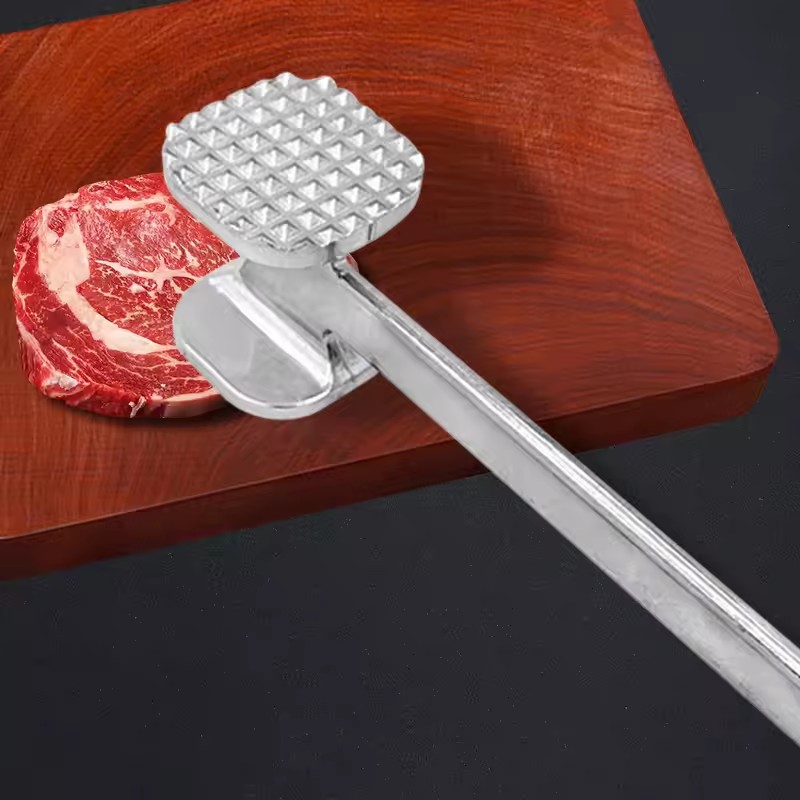 1PC Double-Sided Meat Tenderizer - Aluminum Alloy Steak Hammer for Christmas Kitchen & Restaurant