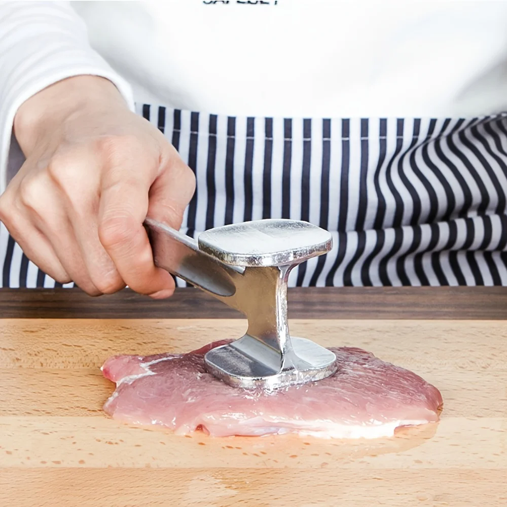 1PC Double-Sided Meat Tenderizer - Aluminum Alloy Steak Hammer for Christmas Kitchen & Restaurant