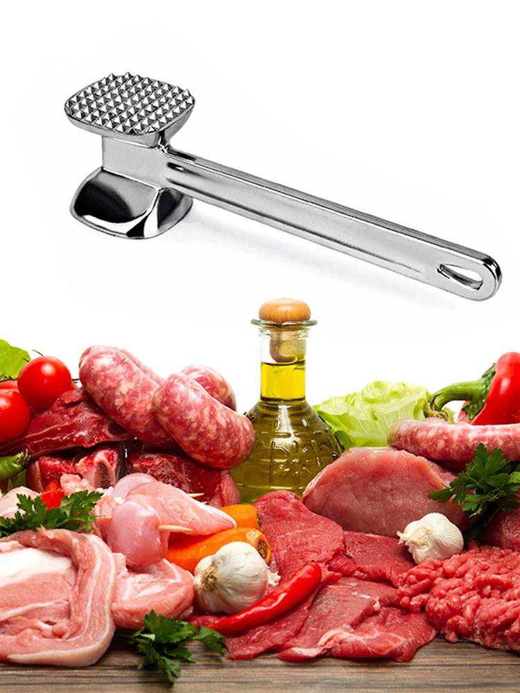 1PC Double-Sided Meat Tenderizer - Aluminum Alloy Steak Hammer for Christmas Kitchen & Restaurant