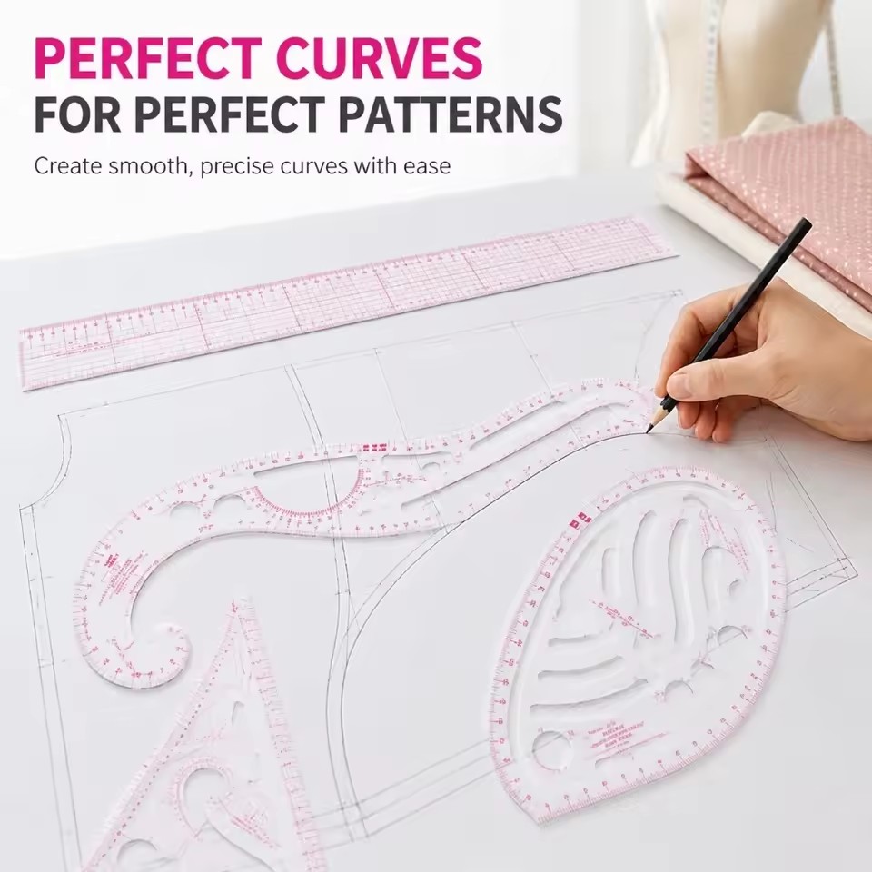 1 Set Sewing French Curve Ruler Measure, Dressmaking Tailor Drawing Template Set, Sewing Accessories