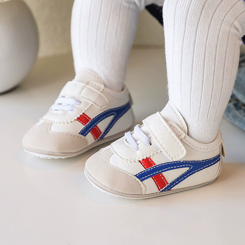 Spring and Autumn New Color blocked Soft soled Baby Shoes Soft soled 0-1 Year Old Walking Shoes
