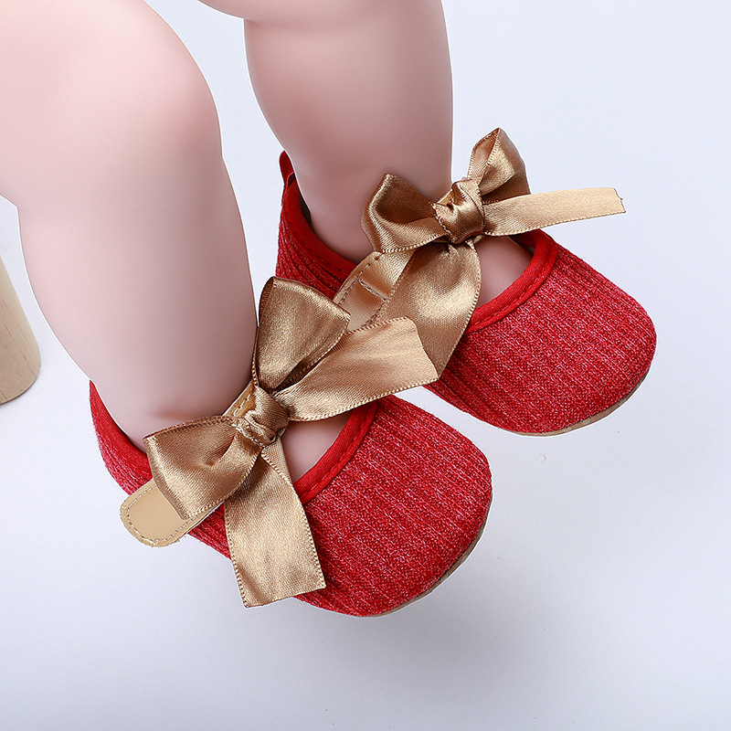 Baby girl princess shoes 0-18 months baby walking shoes breathable soft sole butterfly sweet style