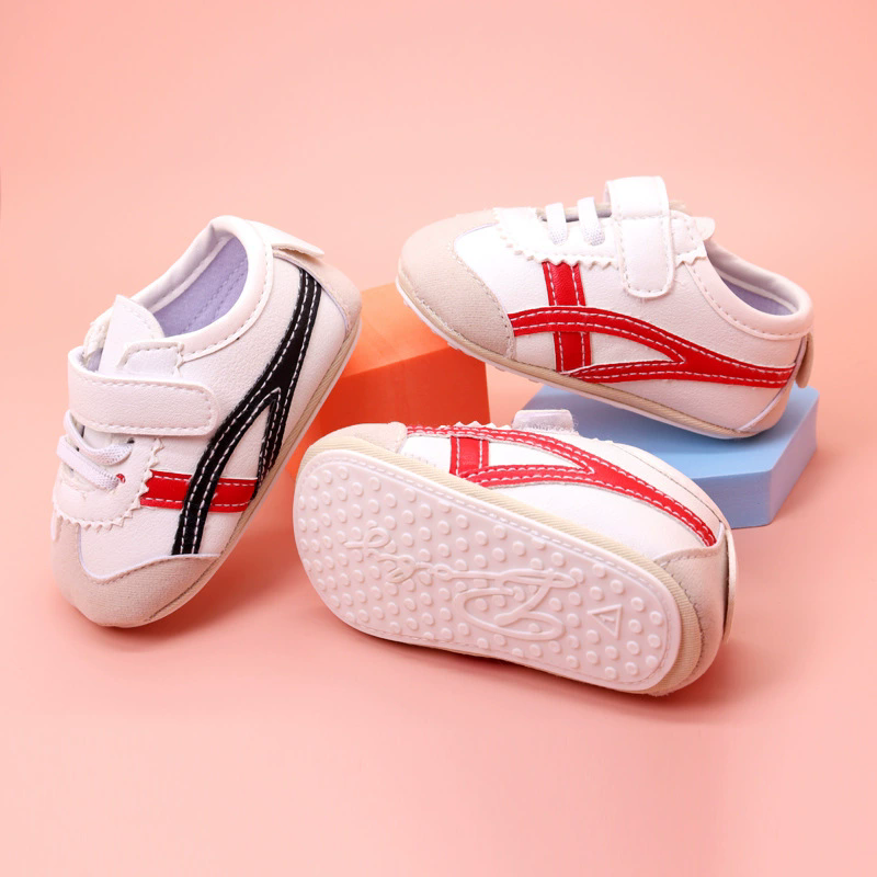 Spring and Autumn New Color blocked Soft soled Baby Shoes Soft soled 0-1 Year Old Walking Shoes