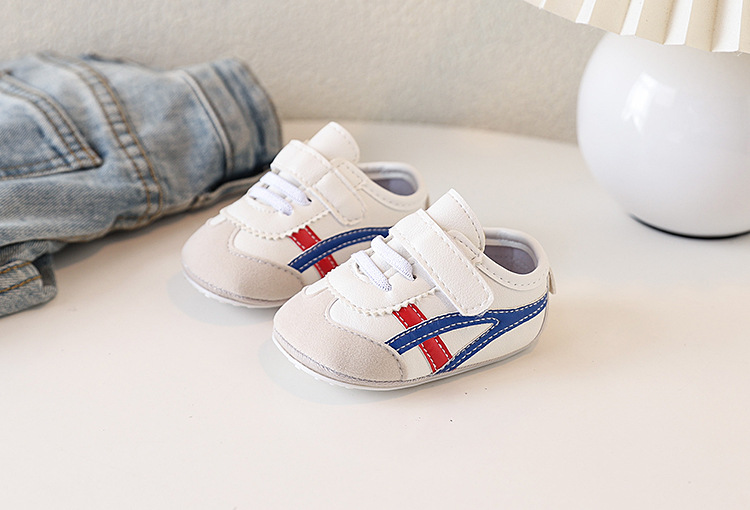 Spring and Autumn New Color blocked Soft soled Baby Shoes Soft soled 0-1 Year Old Walking Shoes