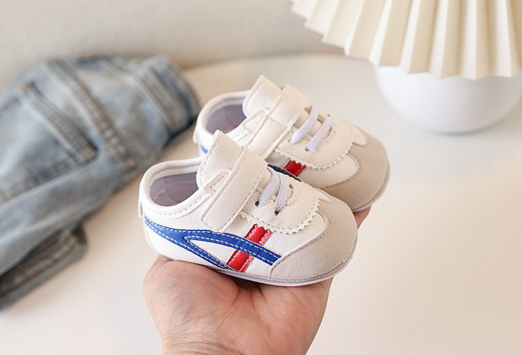 Spring and Autumn New Color blocked Soft soled Baby Shoes Soft soled 0-1 Year Old Walking Shoes