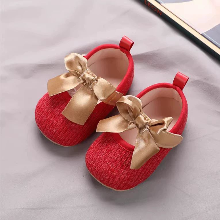 Baby girl princess shoes 0-18 months baby walking shoes breathable soft sole butterfly sweet style