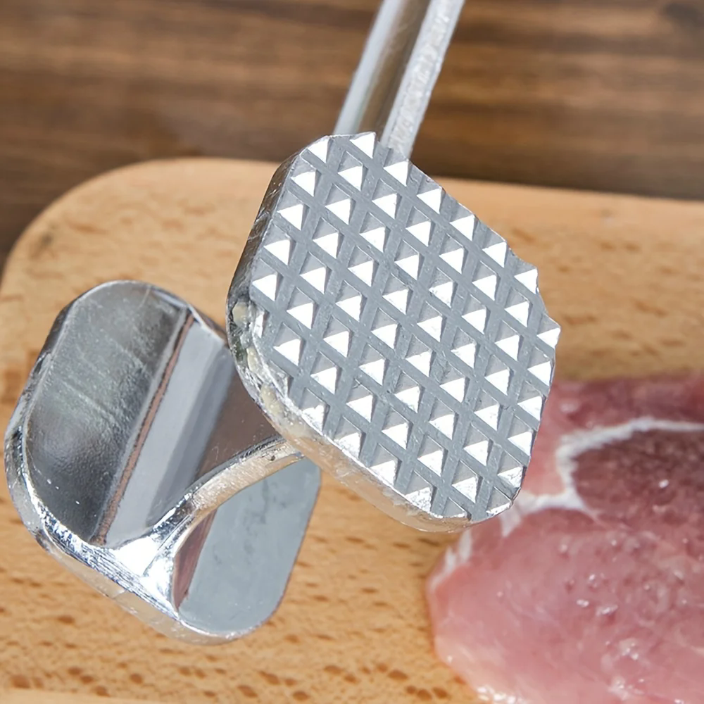 1PC Double-Sided Meat Tenderizer - Aluminum Alloy Steak Hammer for Christmas Kitchen & Restaurant