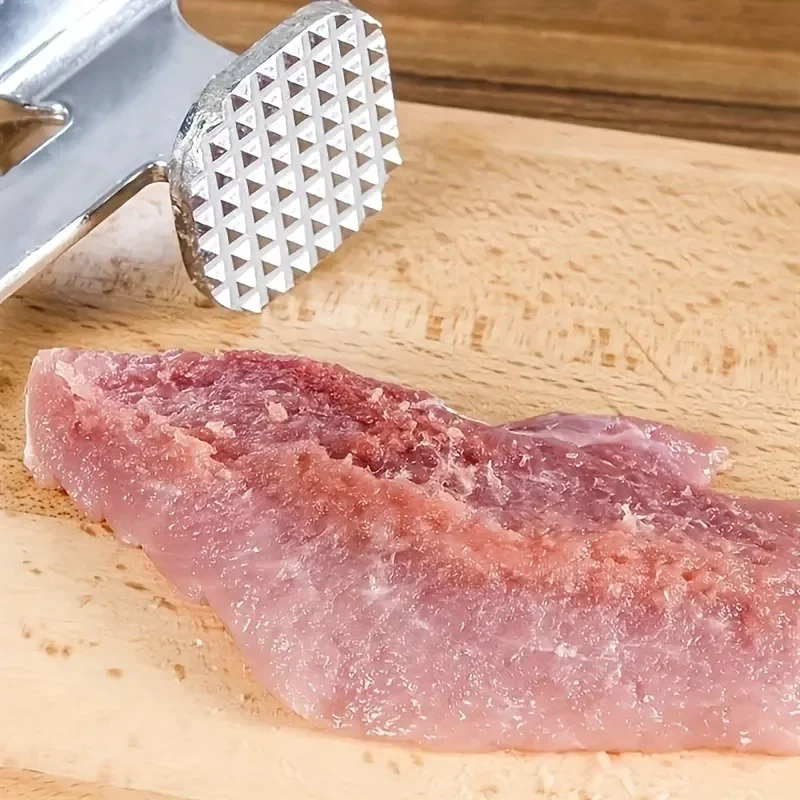 1PC Double-Sided Meat Tenderizer - Aluminum Alloy Steak Hammer for Christmas Kitchen & Restaurant