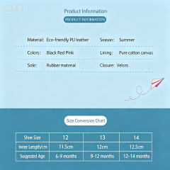 Summer 0-1 year old sandals for boys and girls, baby shoes, soft soled sandals, breathable for newborns