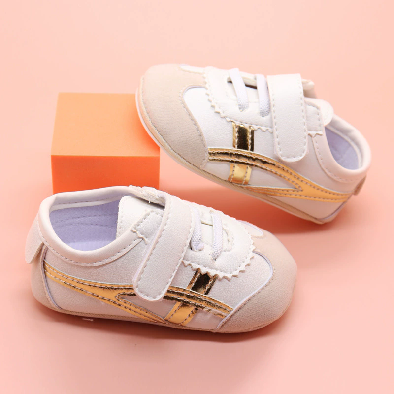 Spring and Autumn New Color blocked Soft soled Baby Shoes Soft soled 0-1 Year Old Walking Shoes