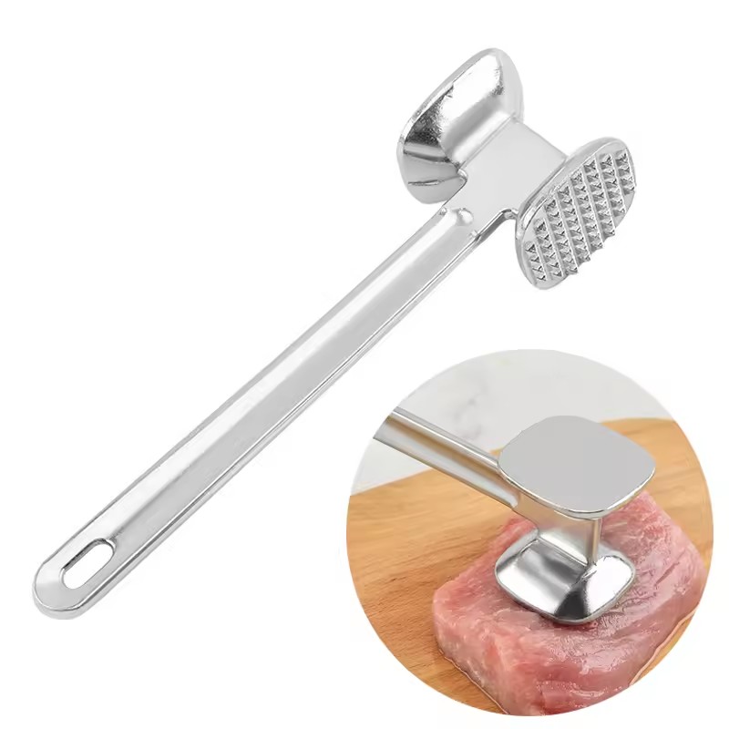 1PC Double-Sided Meat Tenderizer - Aluminum Alloy Steak Hammer for Christmas Kitchen & Restaurant