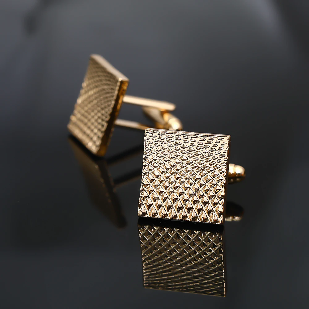 Gray Silver Cufflinks And Studs Tuxedo Shirt Cuff Links Golden Silvery Square Button For Men Father Boys Gift