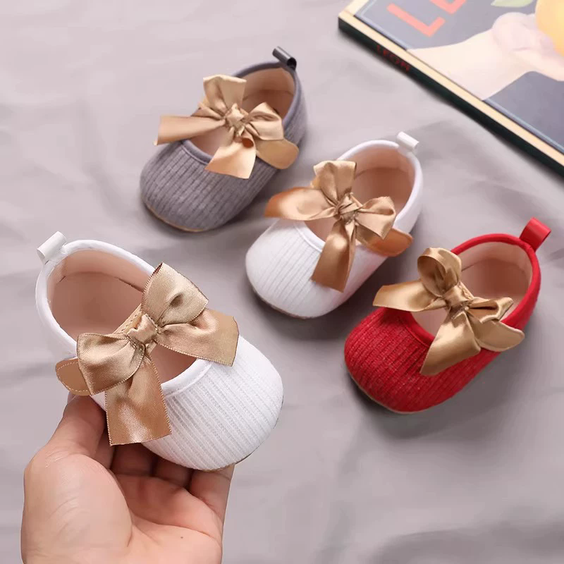 Baby girl princess shoes 0-18 months baby walking shoes breathable soft sole butterfly sweet style