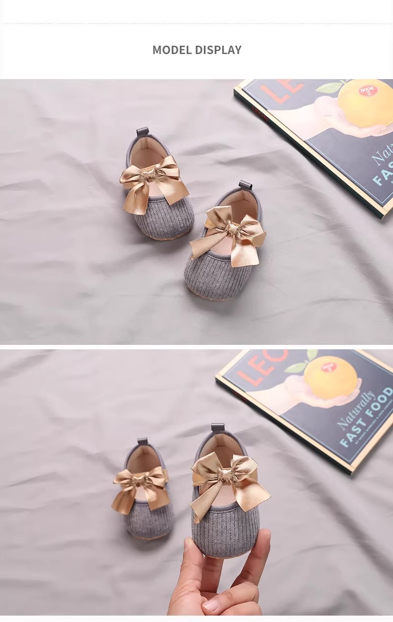 Baby girl princess shoes 0-18 months baby walking shoes breathable soft sole butterfly sweet style