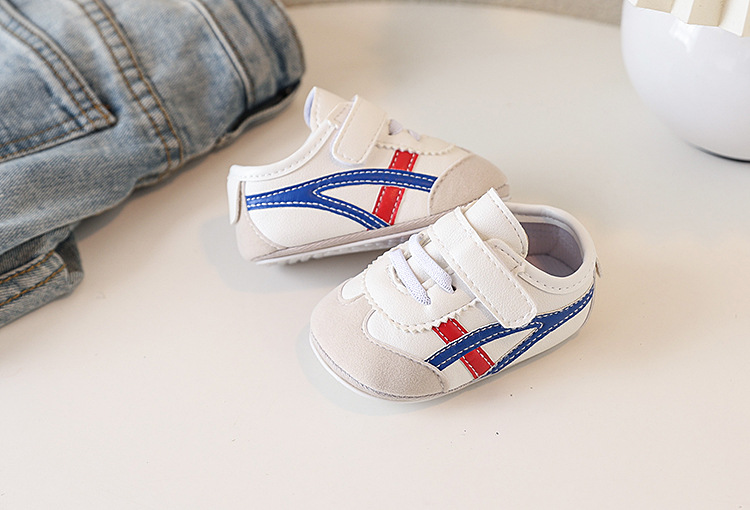 Spring and Autumn New Color blocked Soft soled Baby Shoes Soft soled 0-1 Year Old Walking Shoes