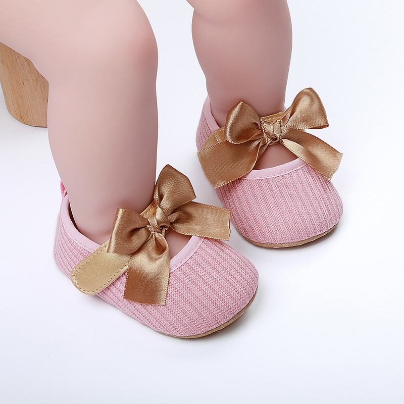 Baby girl princess shoes 0-18 months baby walking shoes breathable soft sole butterfly sweet style